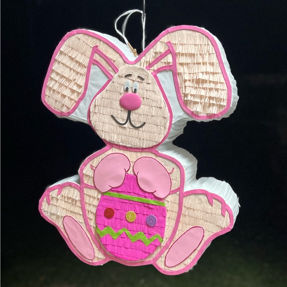 Pink and White Bunny Piñata